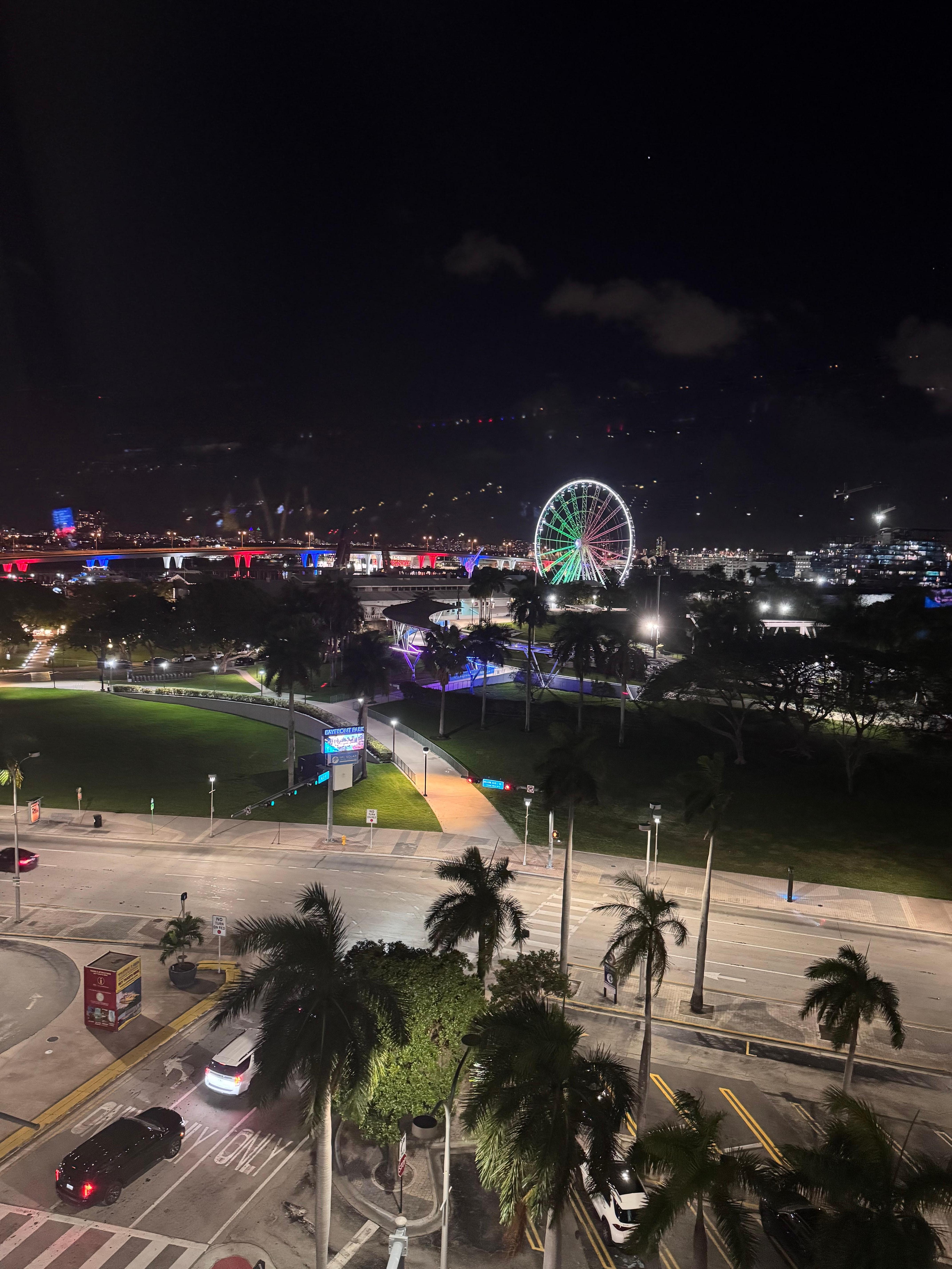 View from my room at night 