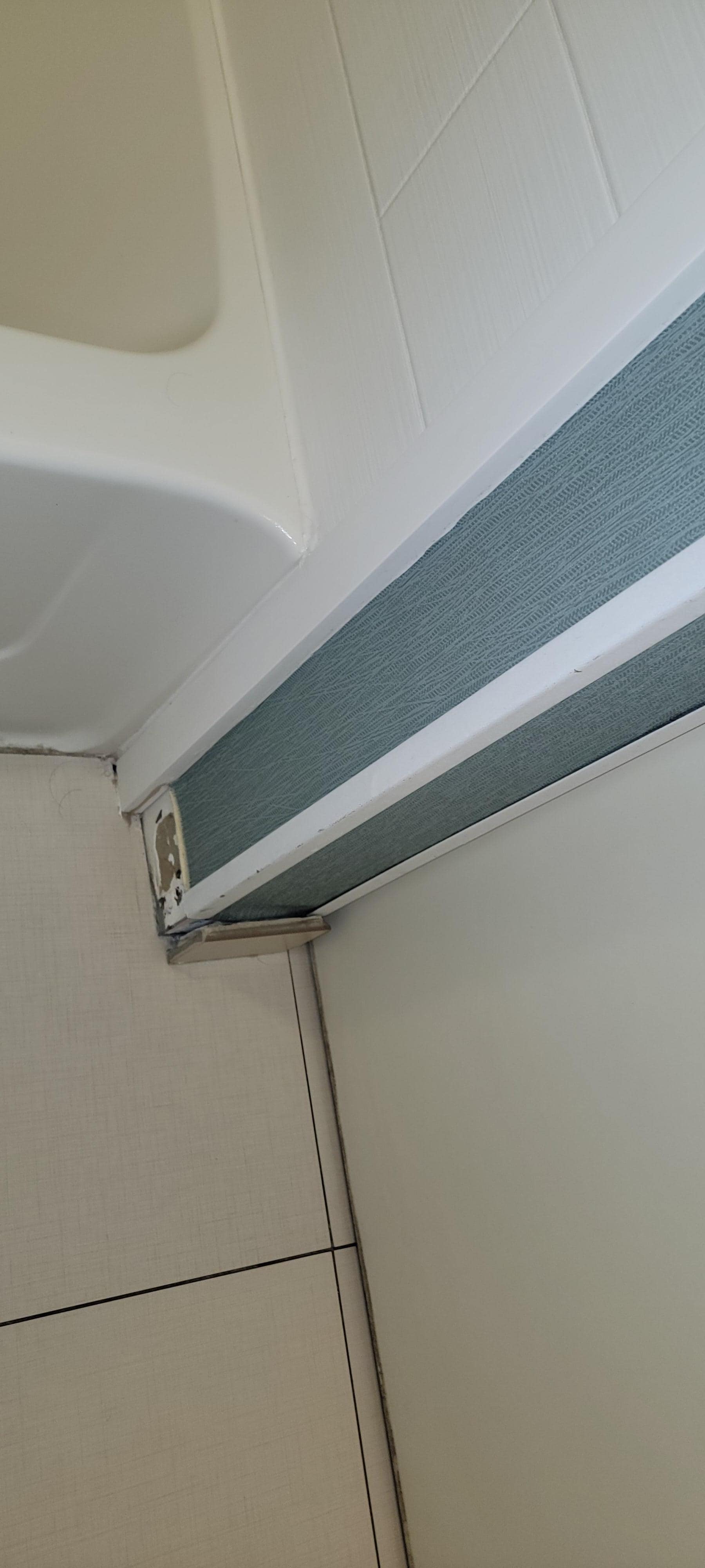 Missing tile in bathroom