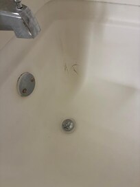 Cracks in tub/shower.