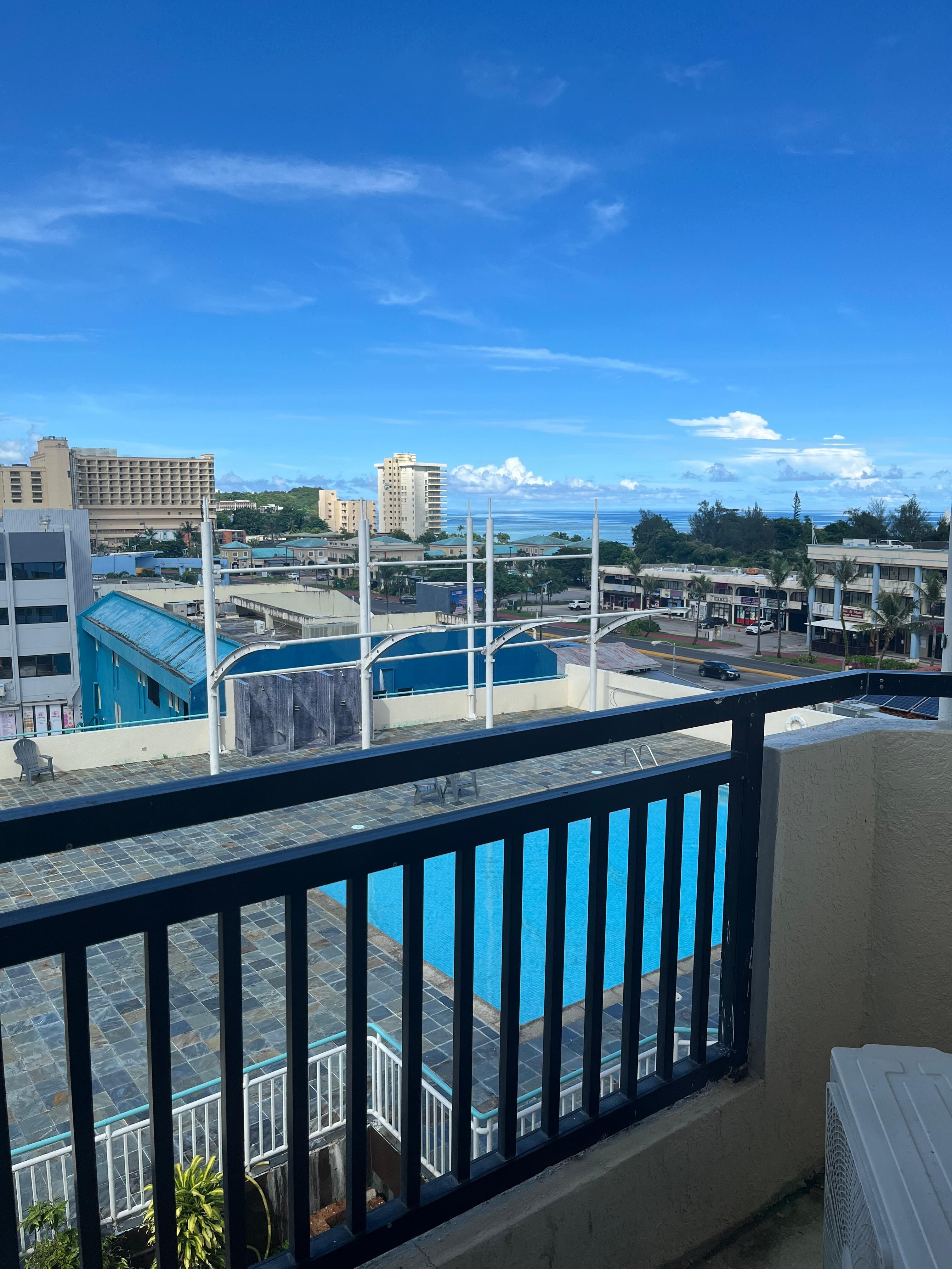 The view from my room is stunning 🤩 I love that I cloud see the beach 🏖️ 