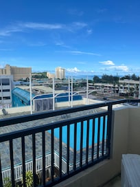 The view from my room is stunning 🤩 I love that I cloud see the beach 🏖️