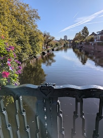 Located beside picturesque canal