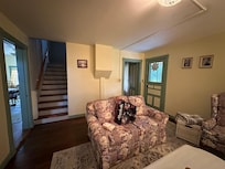 Living room & stairs to upper level