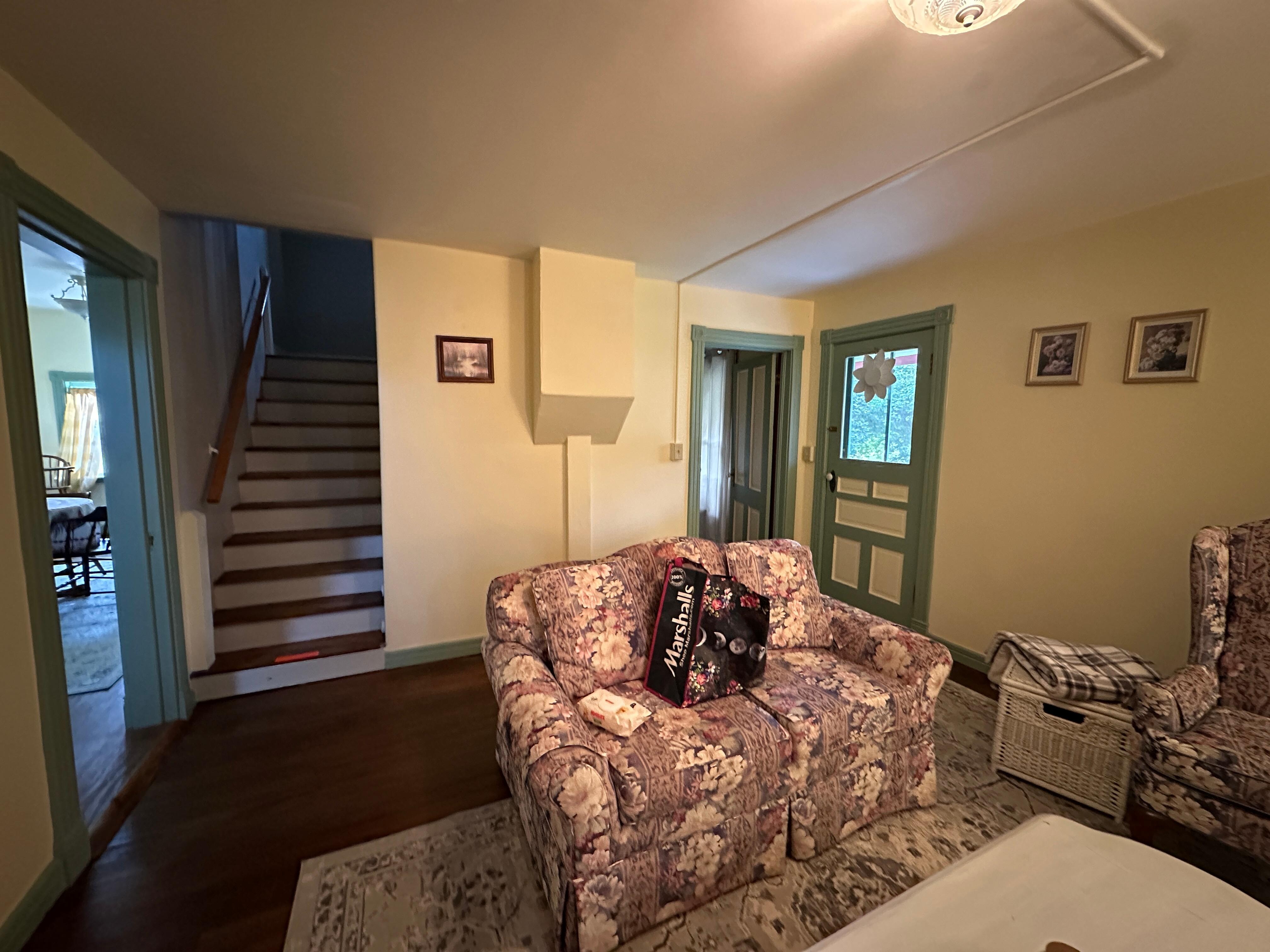 Living room & stairs to upper level