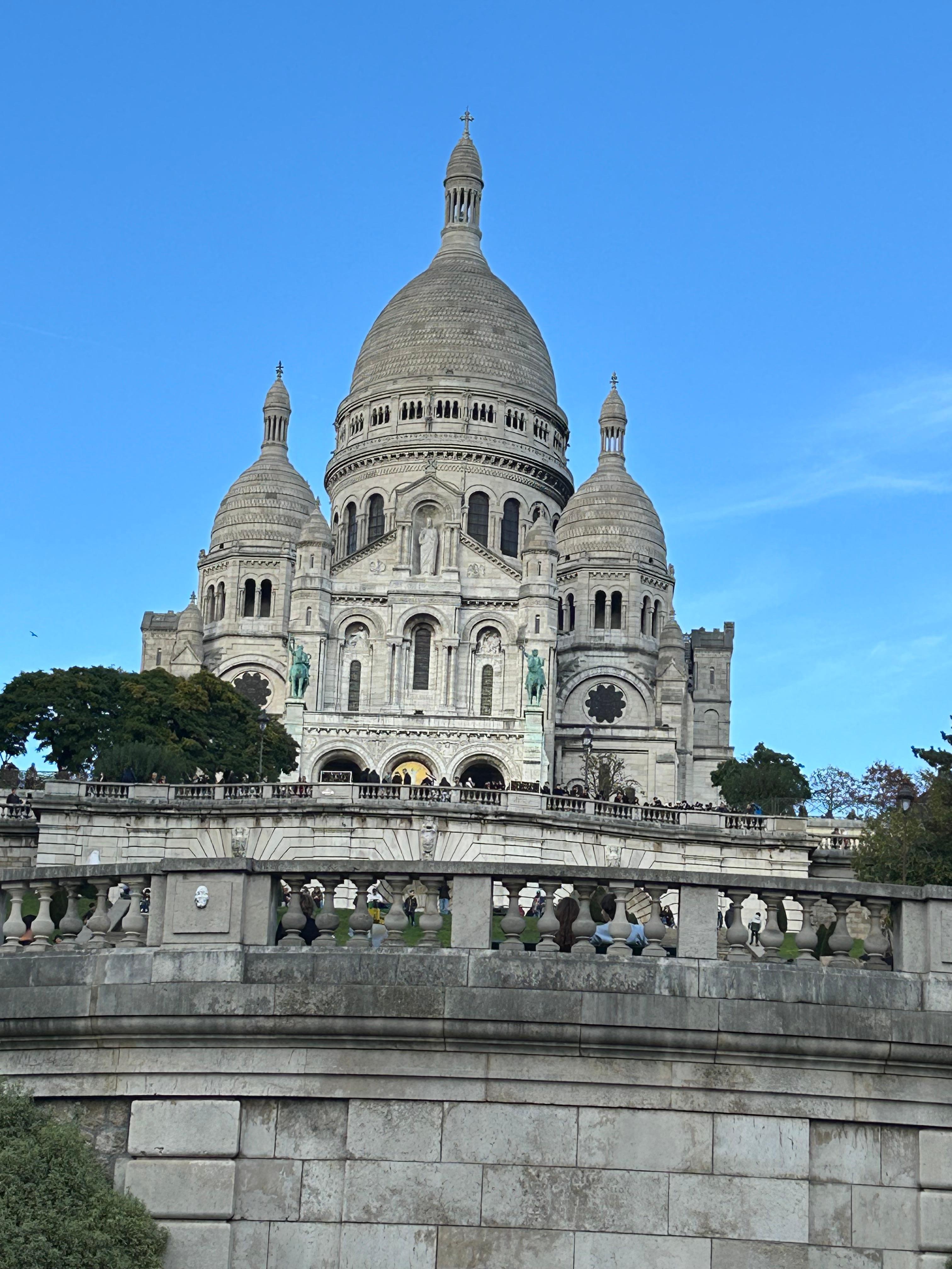 Sacré Cœur basilica just up the hill for the best view of Paris