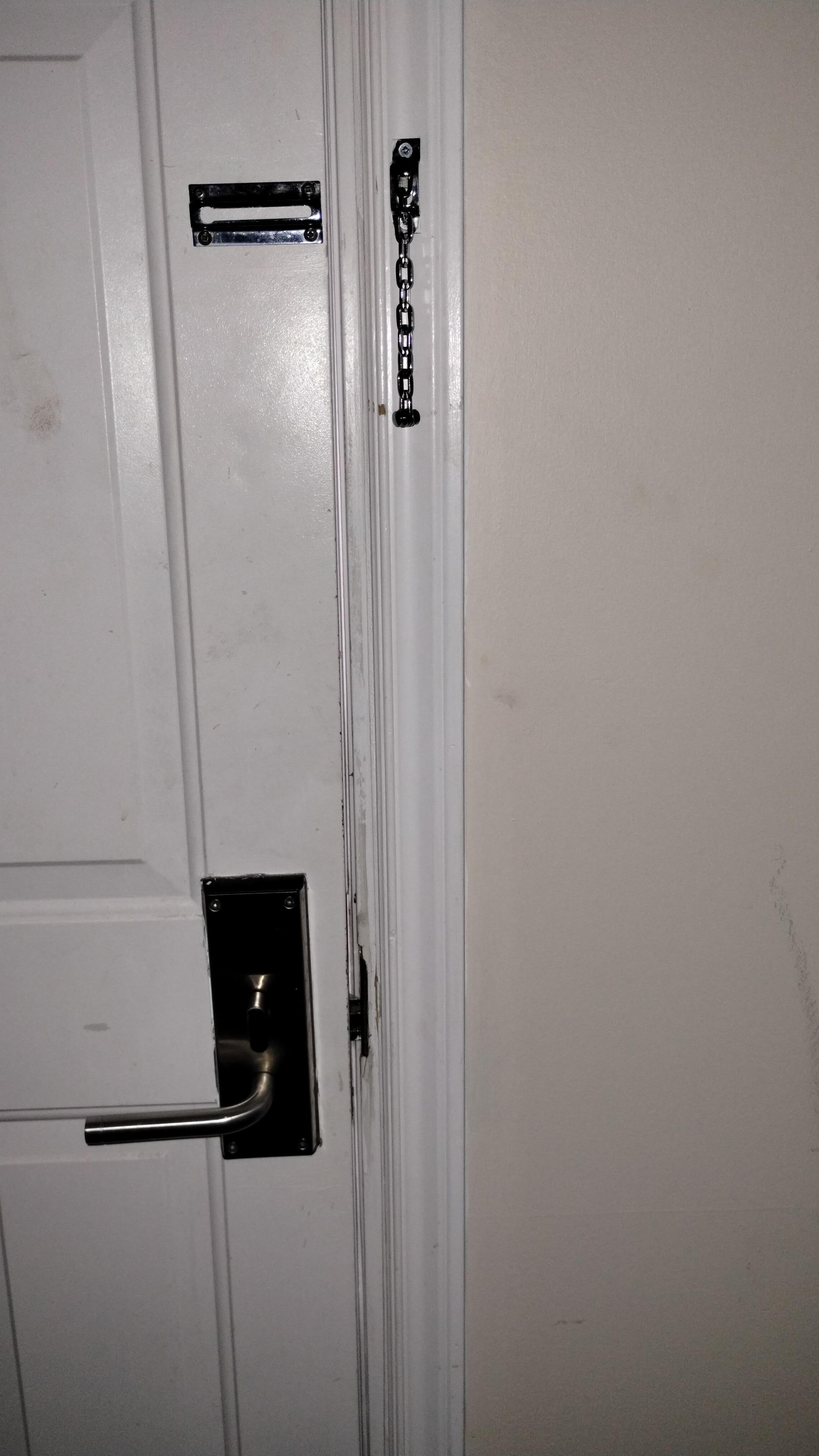 Gap in the door. All the cold air gets in