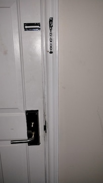 Gap in the door. All the cold air gets in