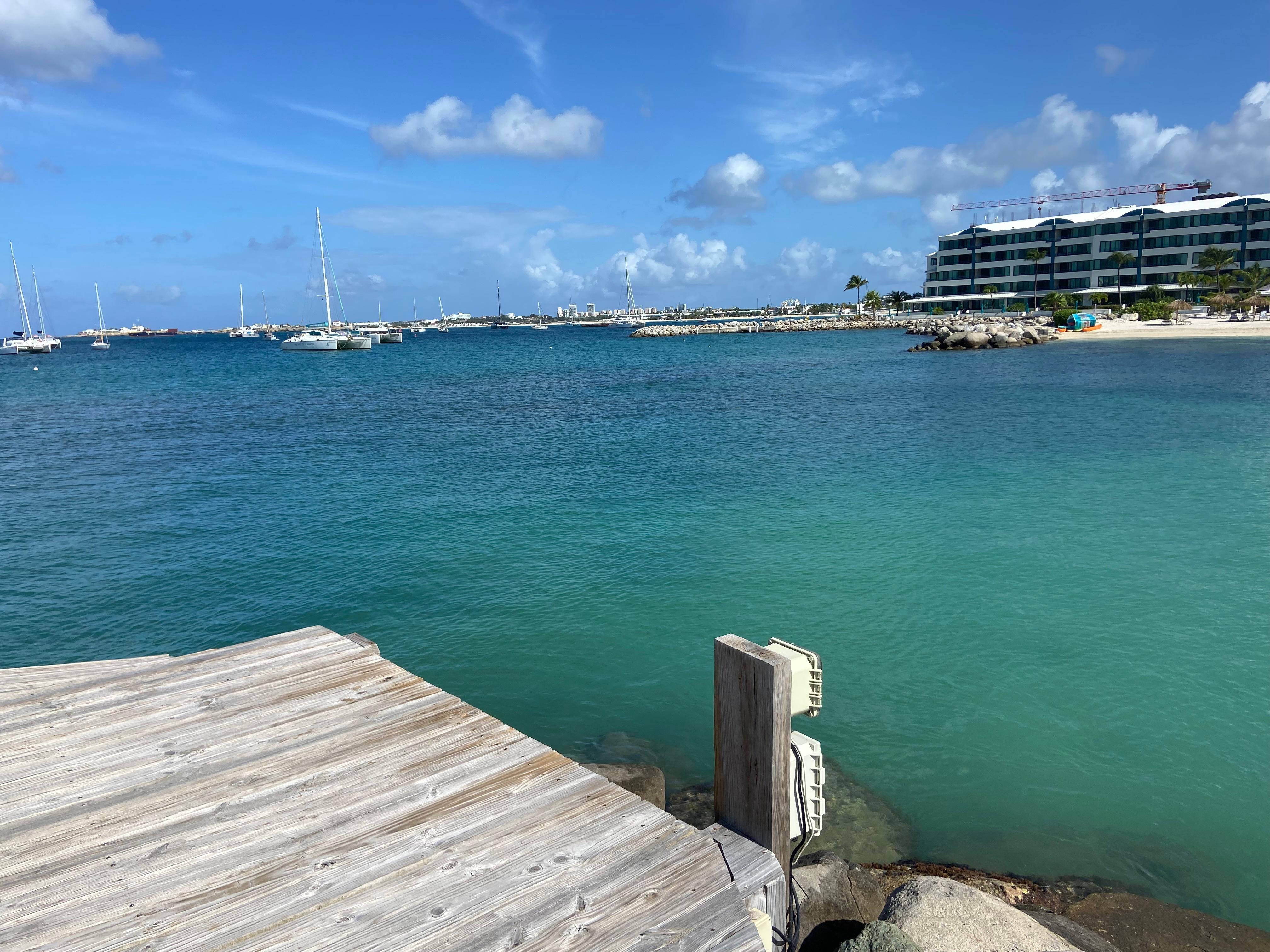 Resort view from dock.  