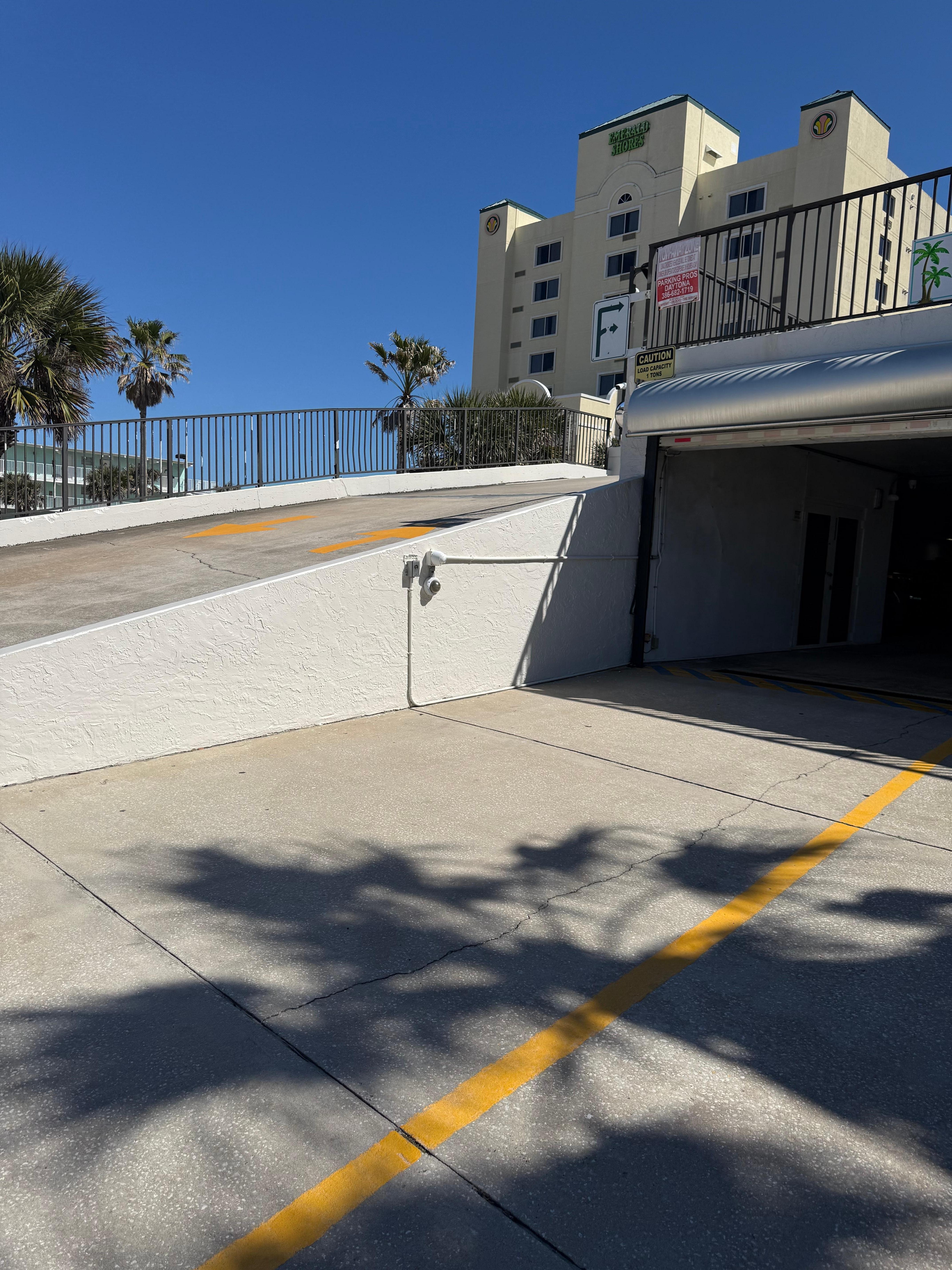 Ramp to parking lot