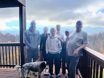 Family pic from back deck.