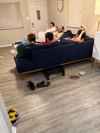 Just family chilling 1st night.
