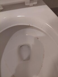 If you zoom in you can actually see a mold ring around our toilet. I've been cleaning for YEARS and traveling too...this was completely UNACCEPTABLE