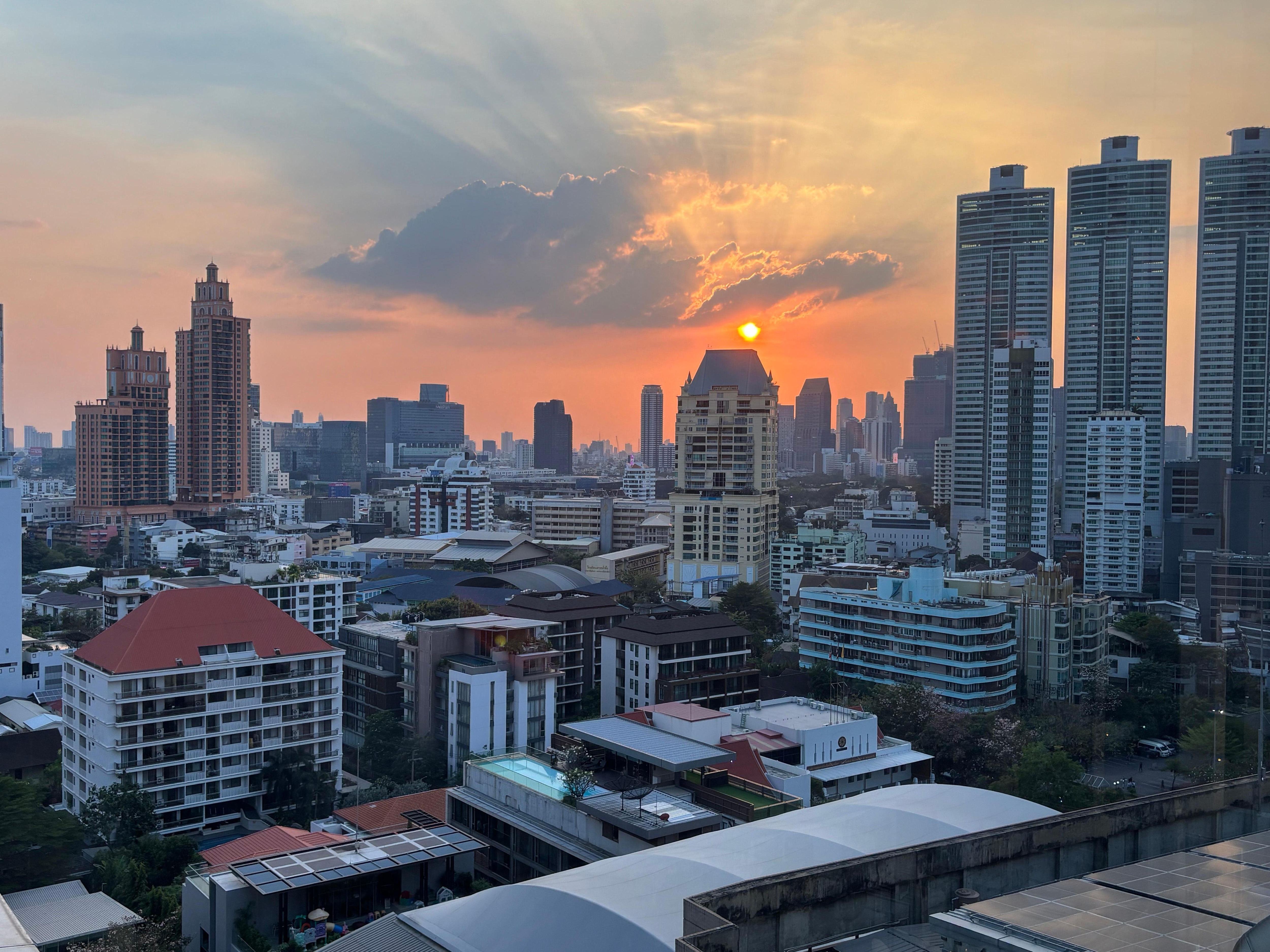 Sunset view from our room