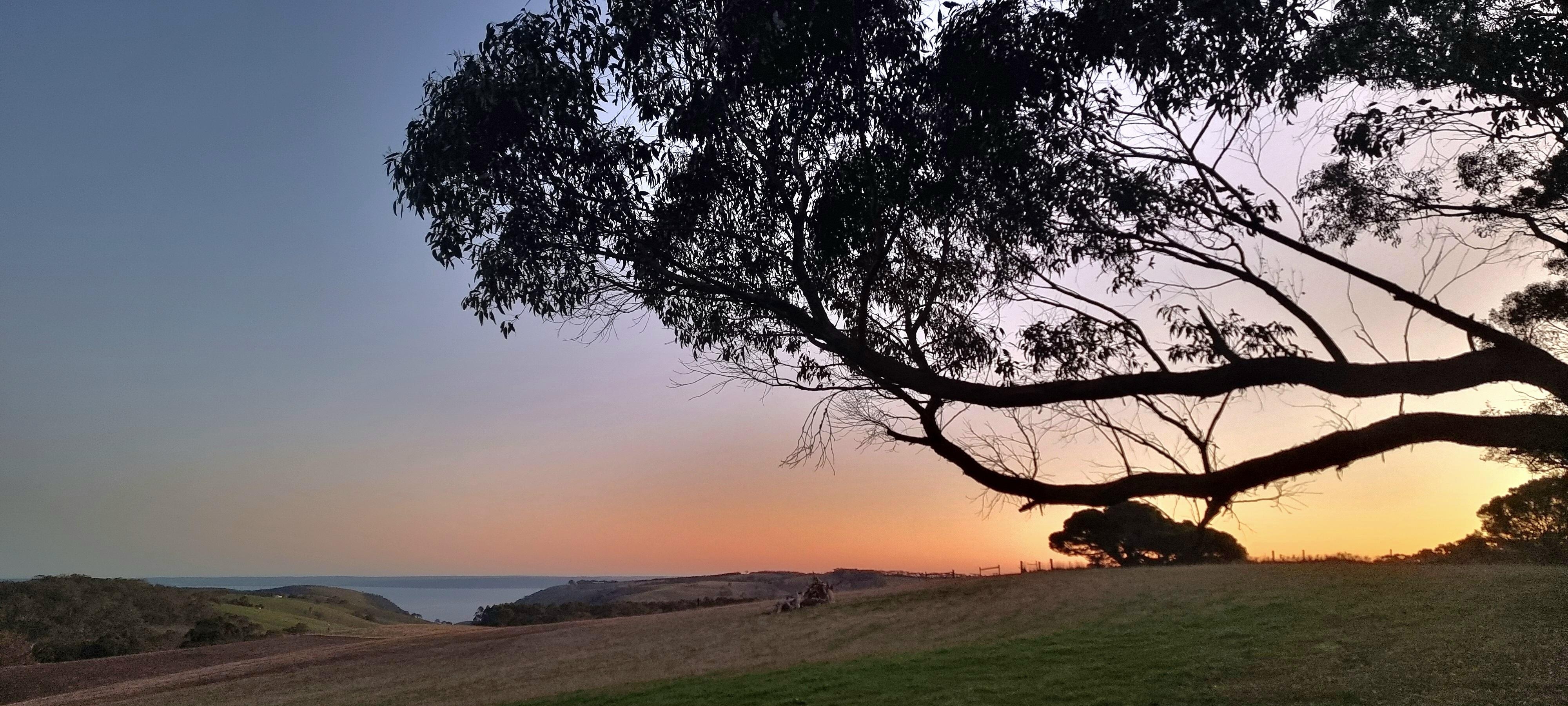 Winter sunset from the big window
