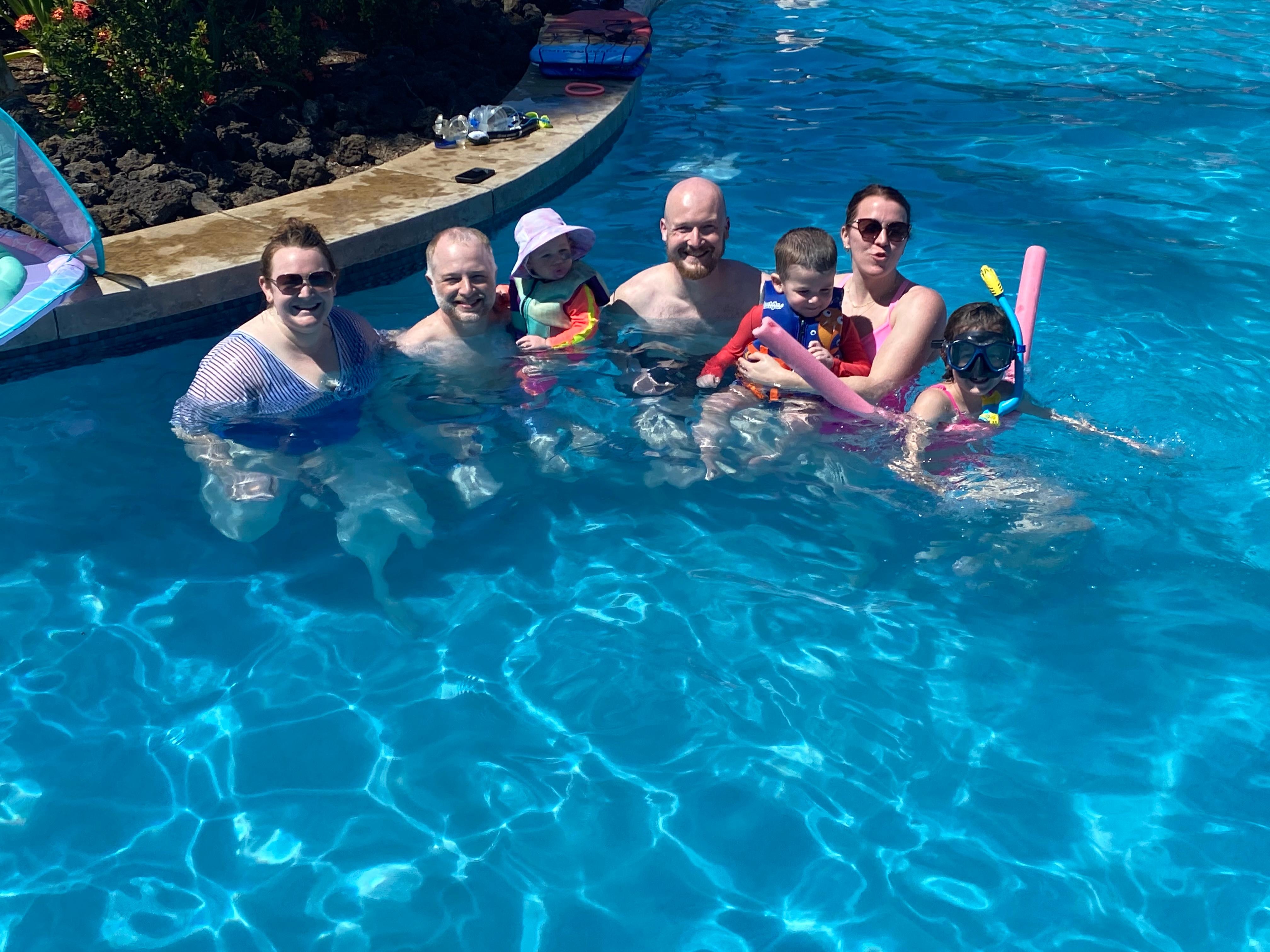 Family pool time