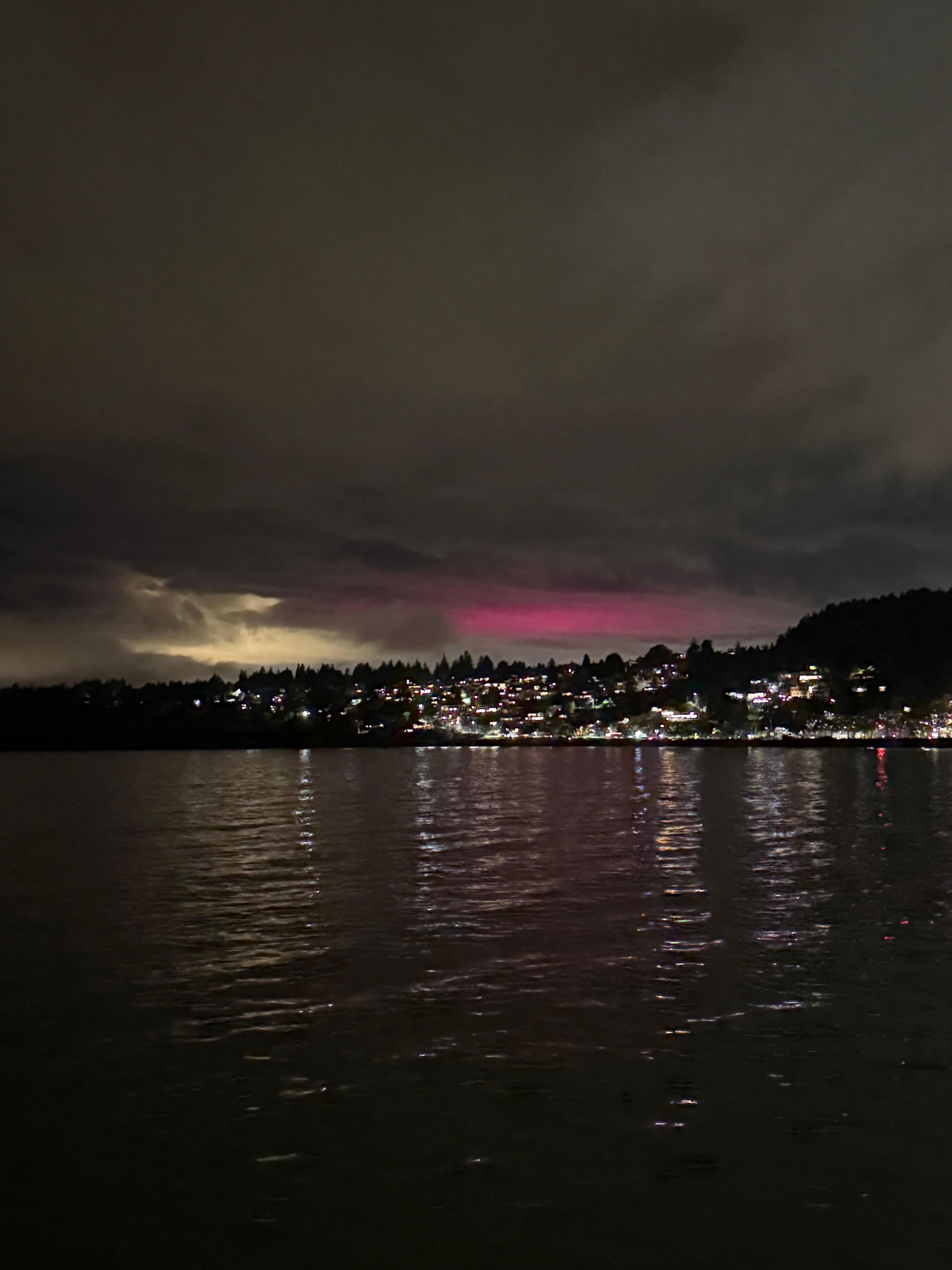 Breath taking photo after sunset by the pier