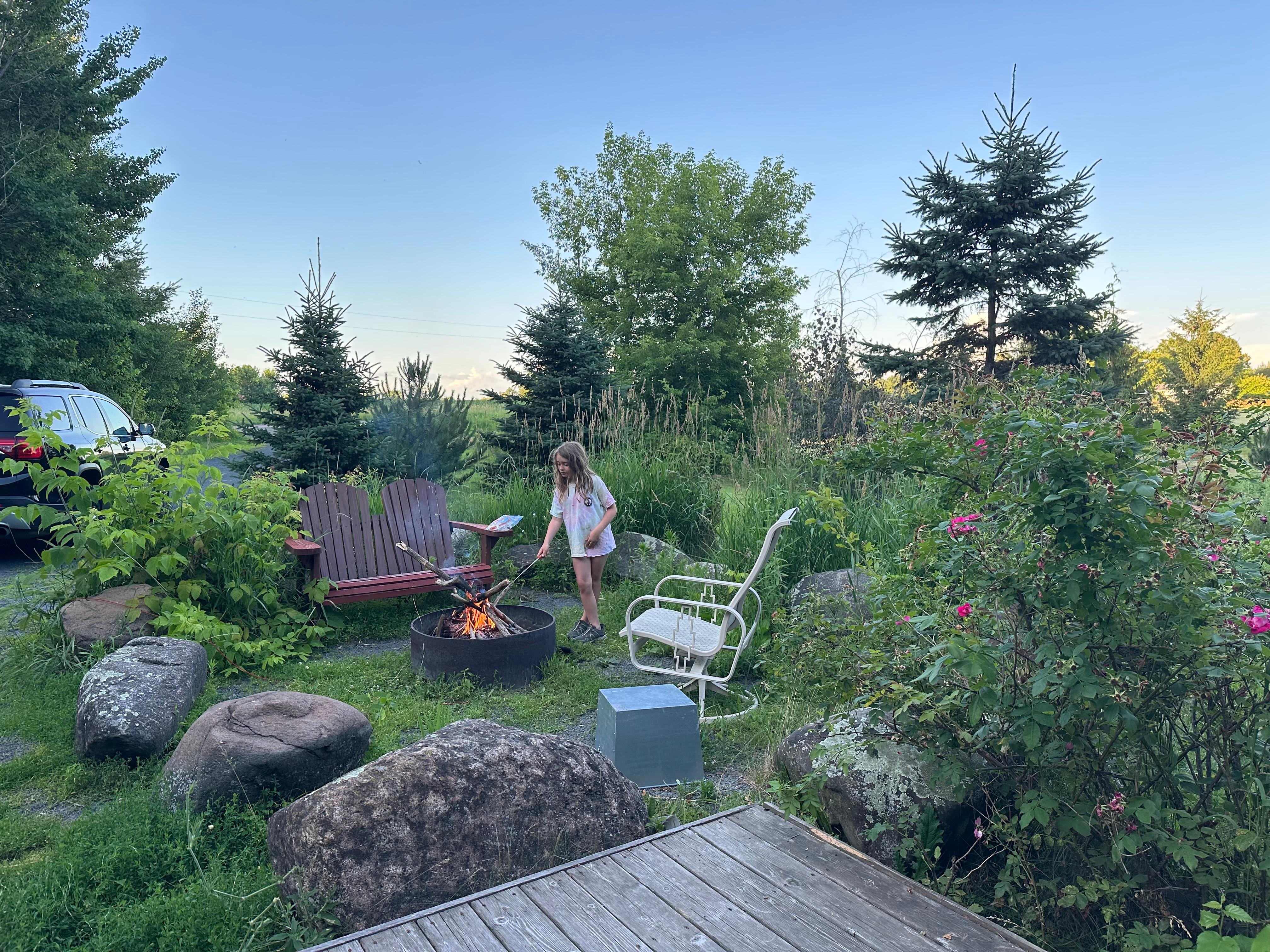 Roasting marshmallows 