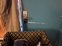 We used a chair for added security