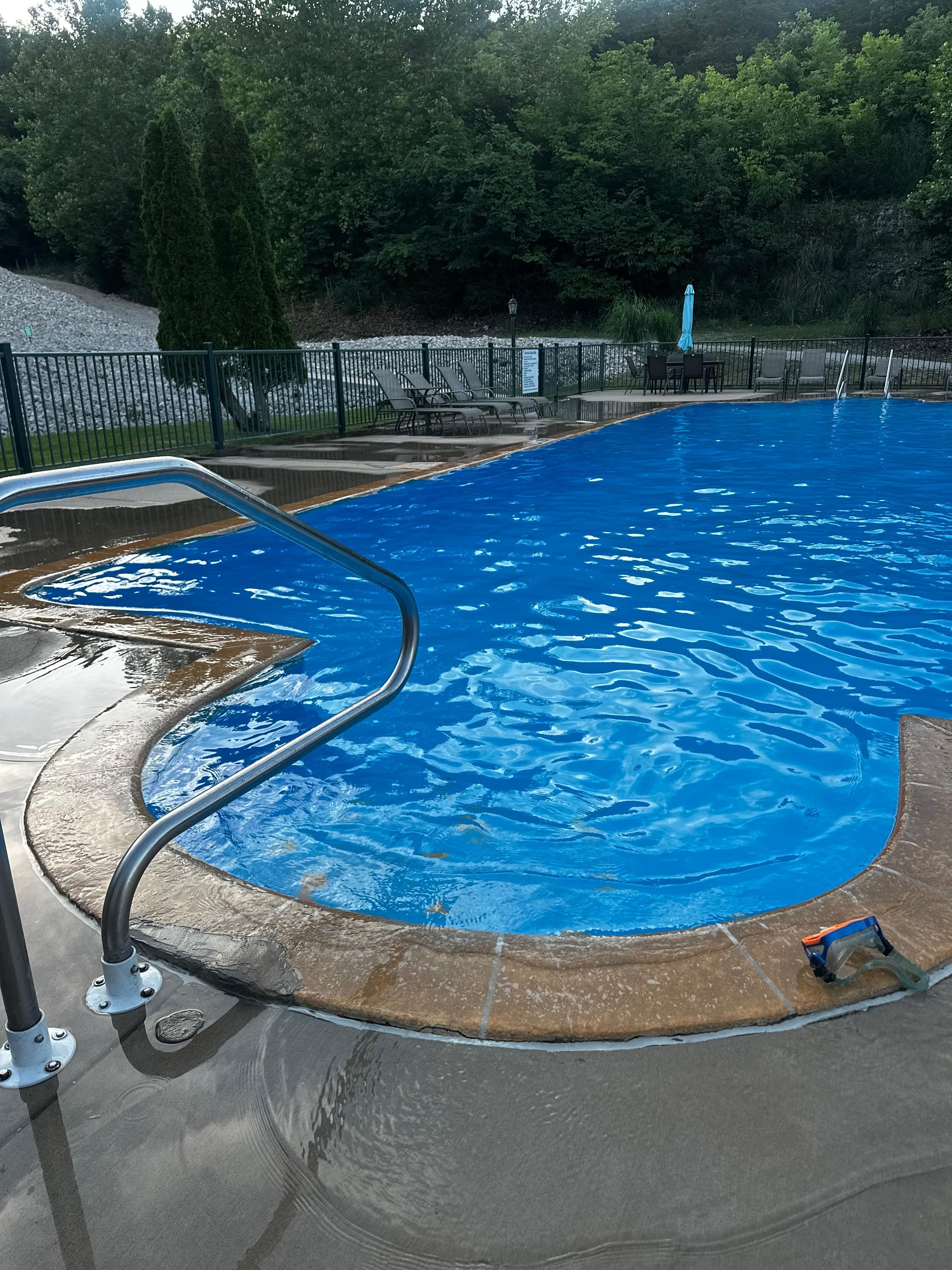 Pool furthest end of complex.