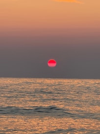 Sun set at the private beach.