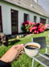 Koffie in de tuin