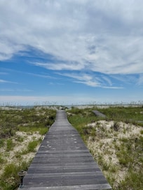Walk from house to beach