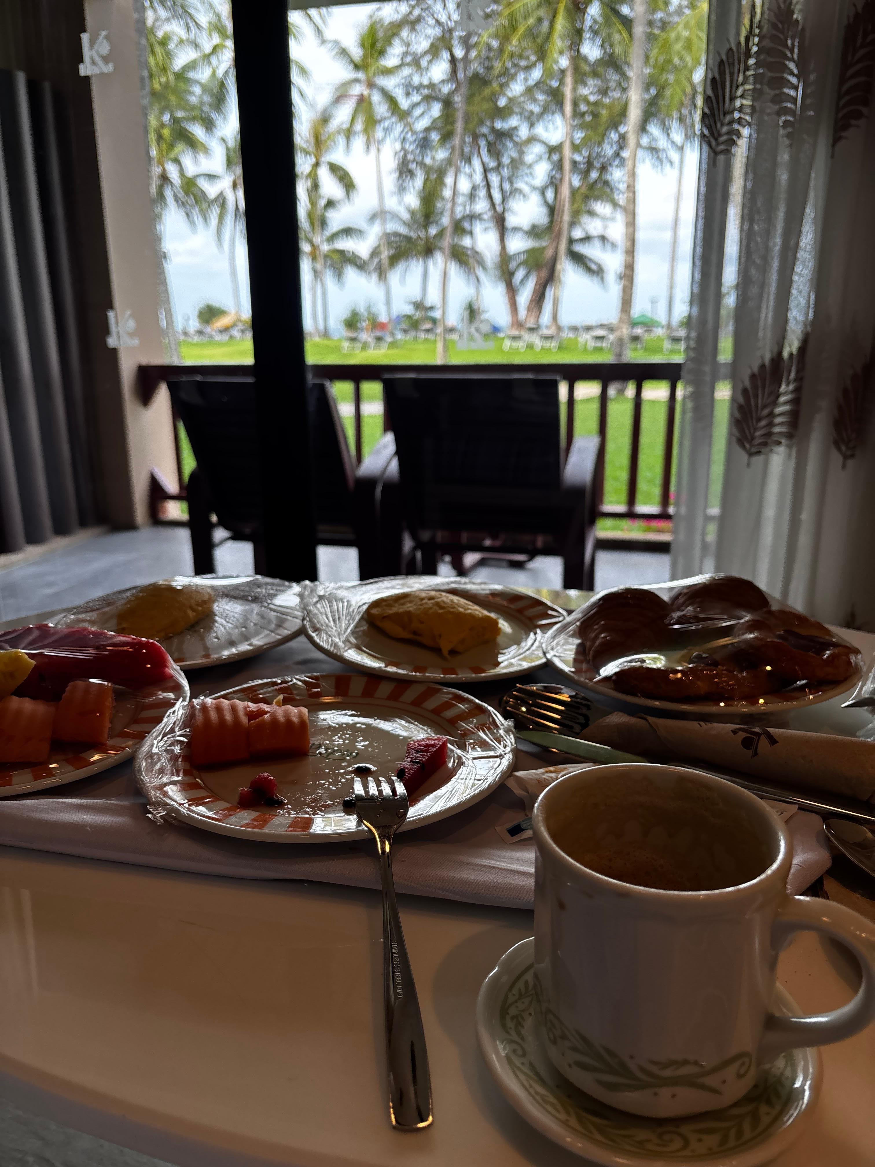 Morning views with room service