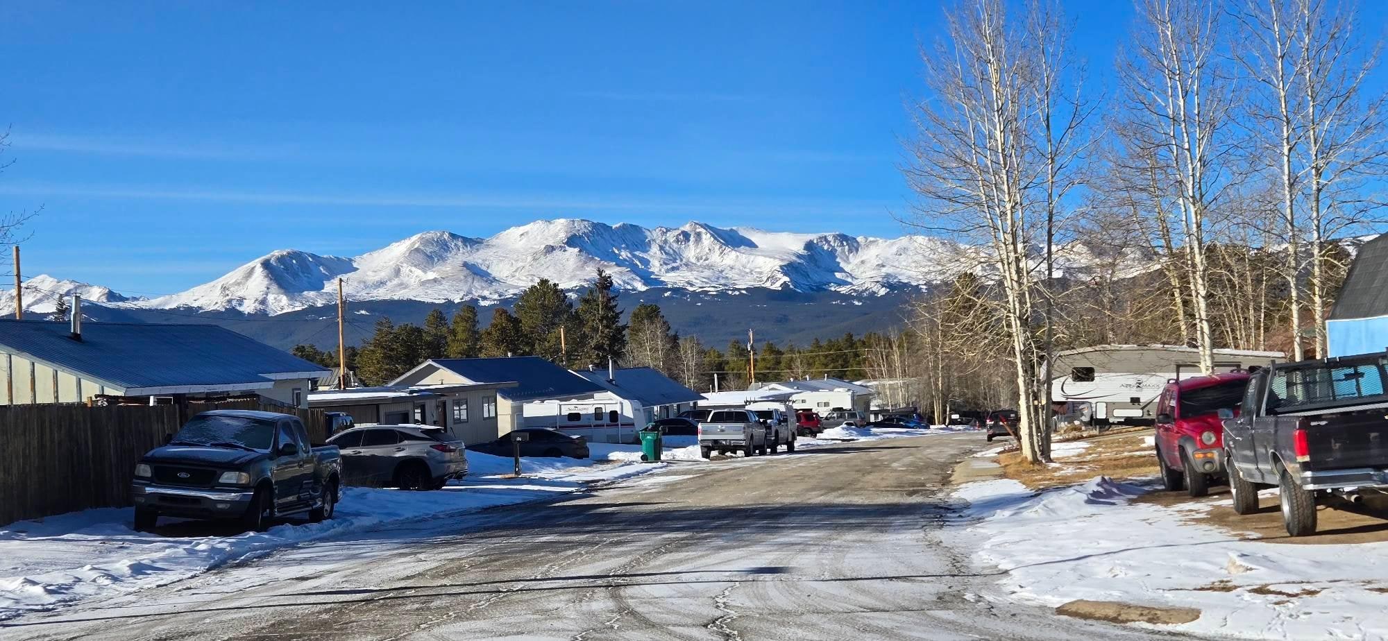 View out the front door.