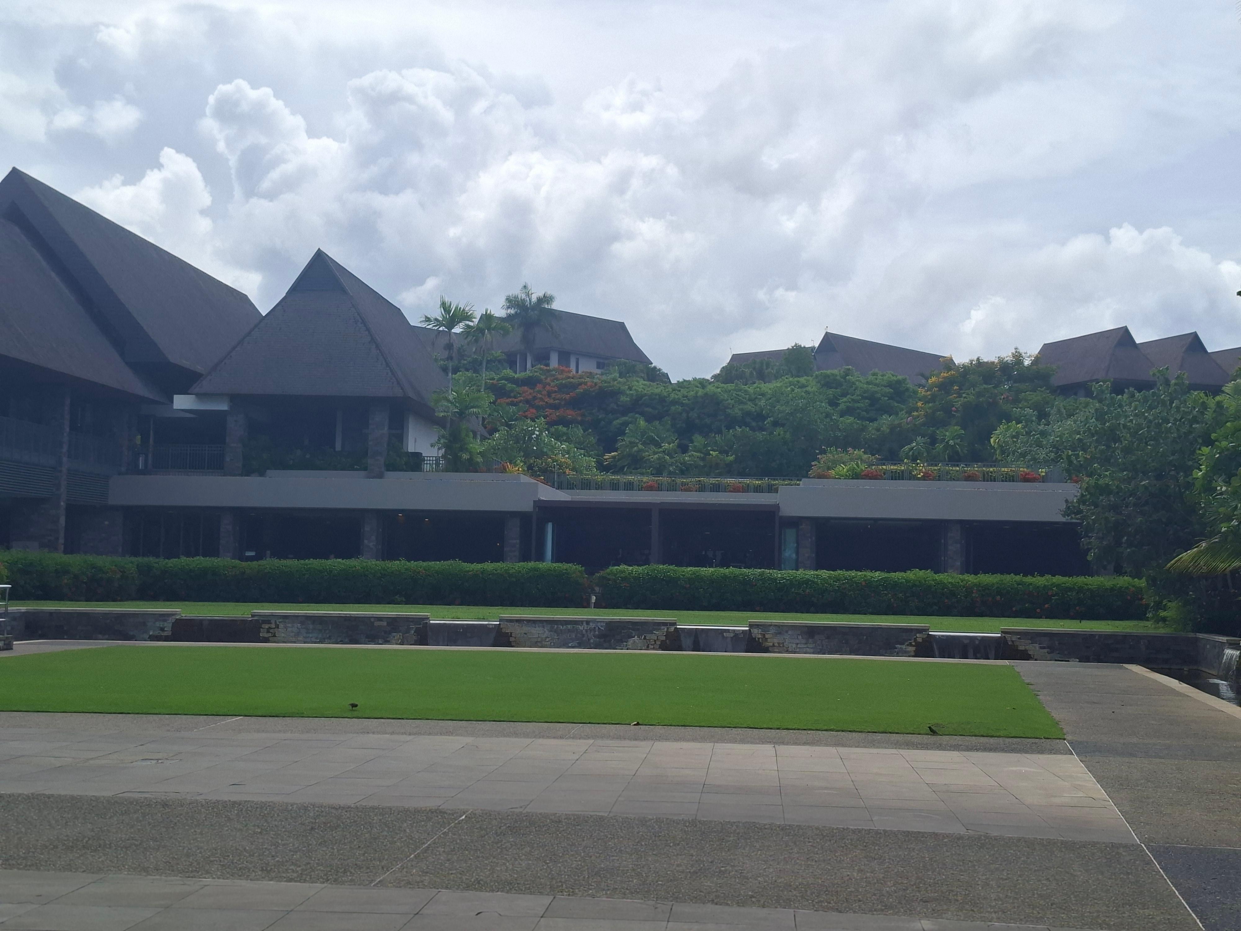 Spacious resort and manicured gardens