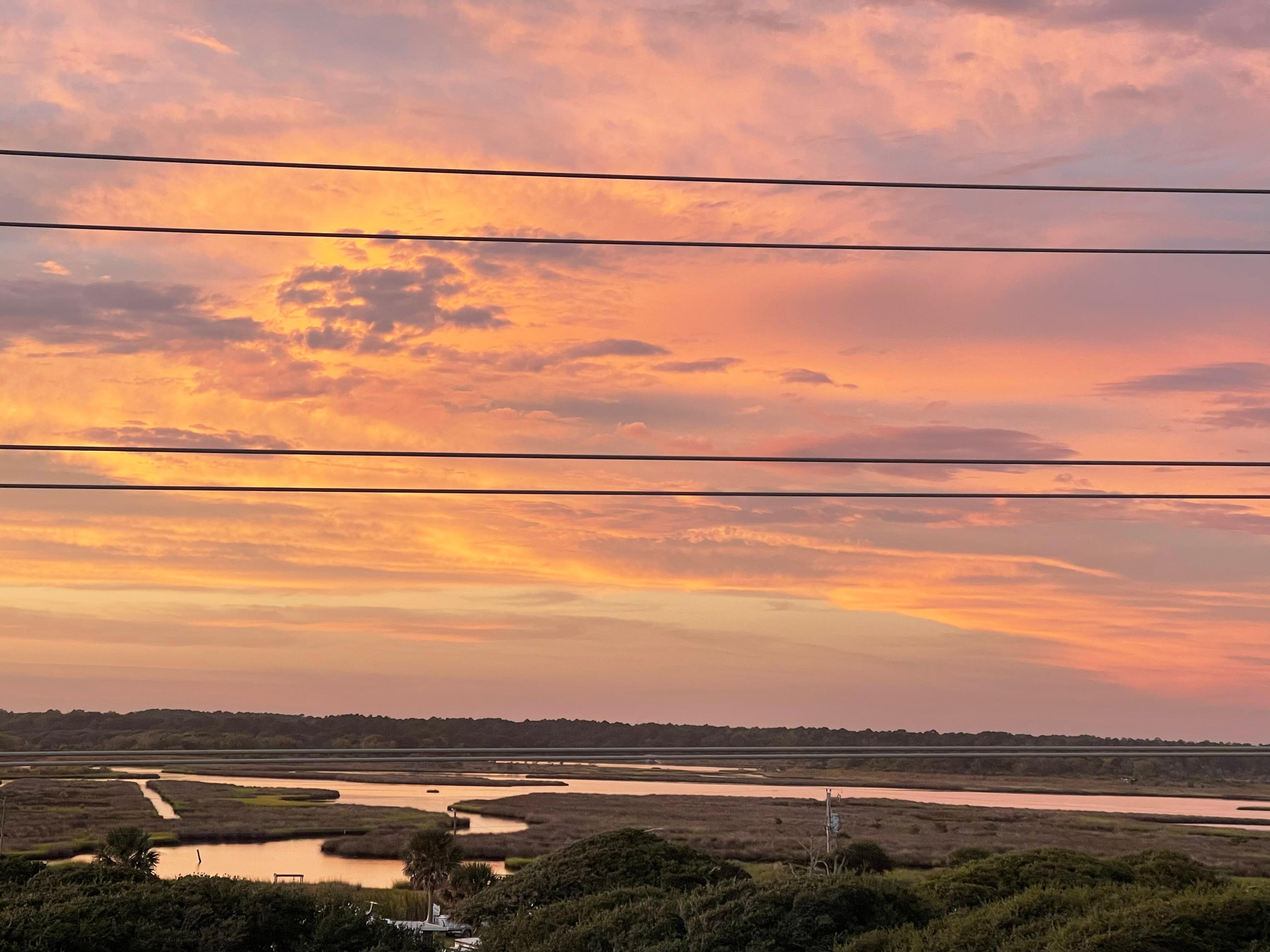 Sunset from top deck
