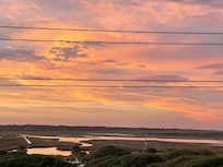 Sunset from top deck