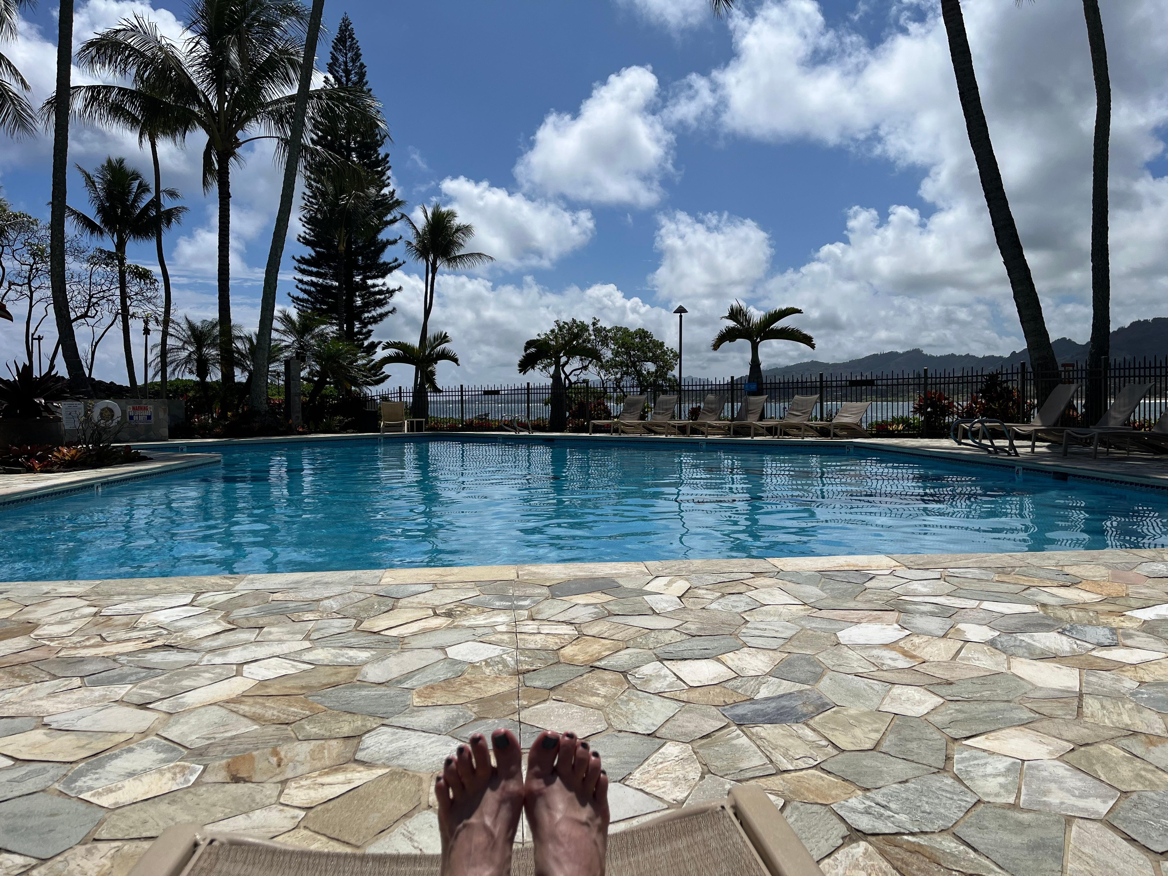 View at the pool.