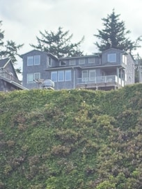 View from beach of house