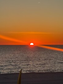 Sunset in front of home.