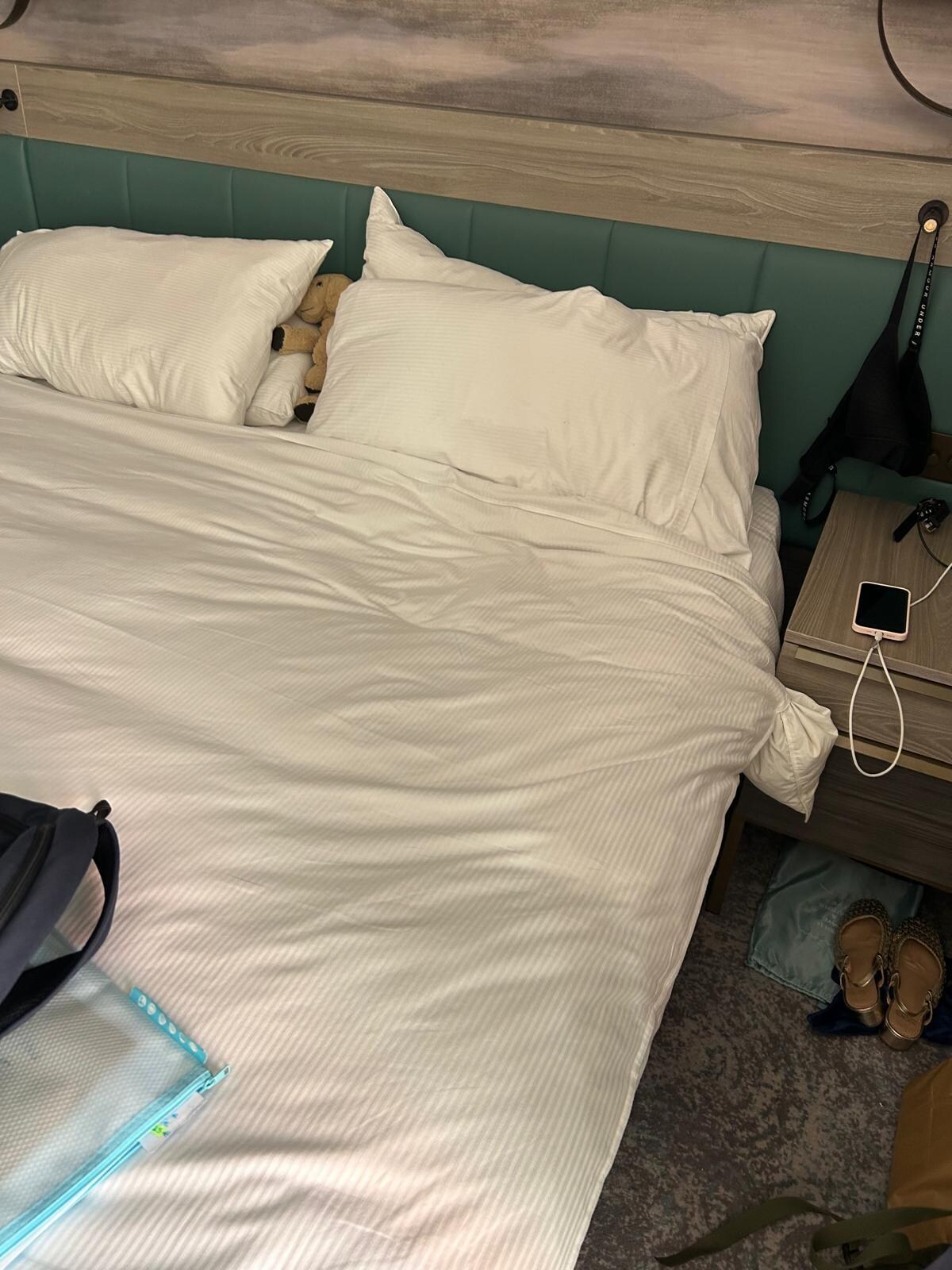 Duvet falling out - not a crisis but just signs of global lack of care and attention to detail.