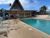 The roof top pool