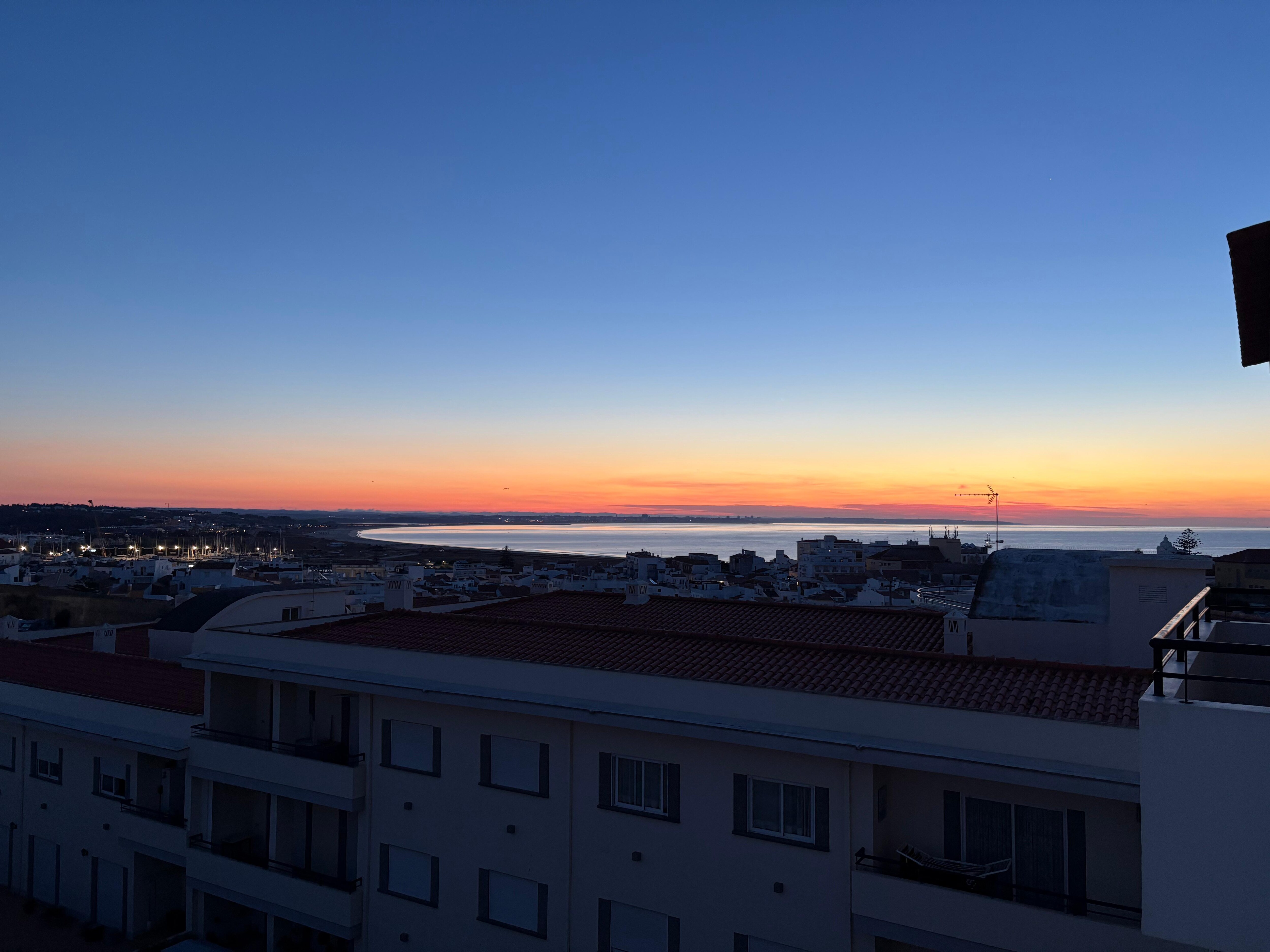 Early morning on balcony with coffee