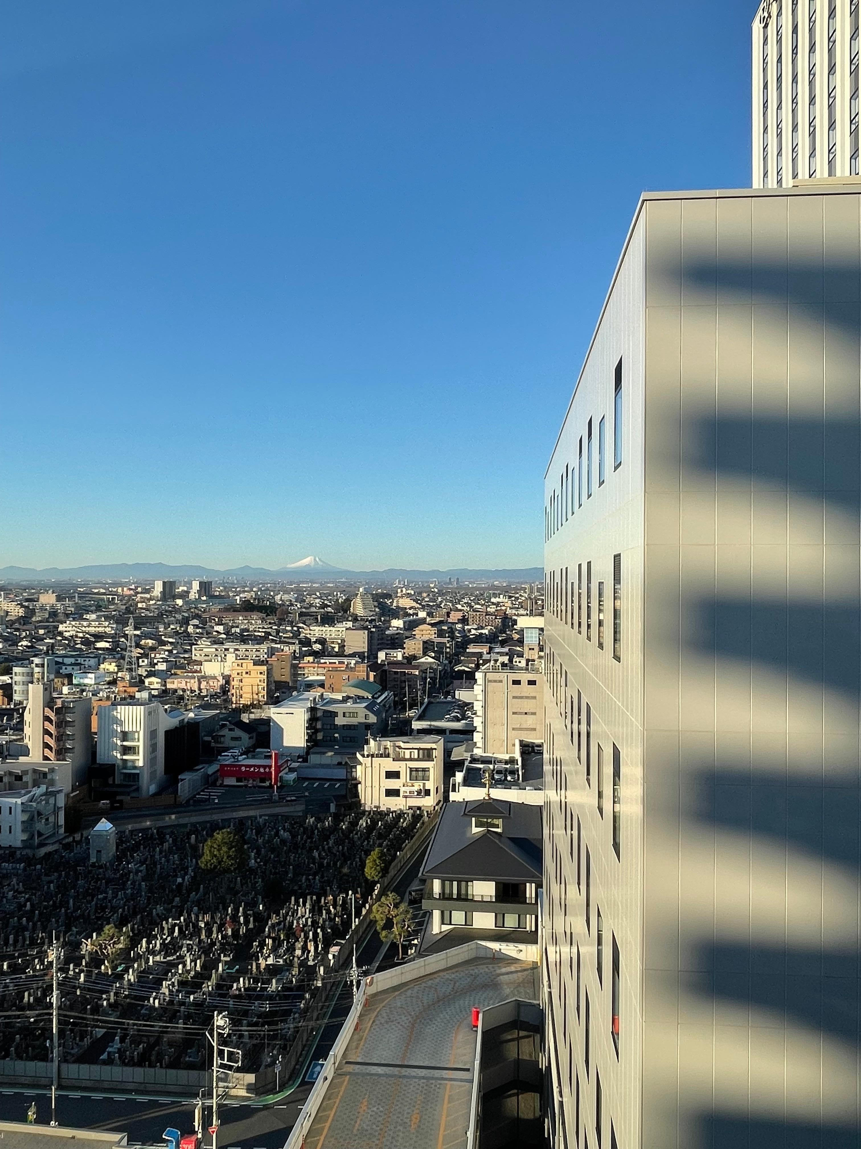 13階からは富士山が見えました。