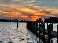 View from yard at sunset.