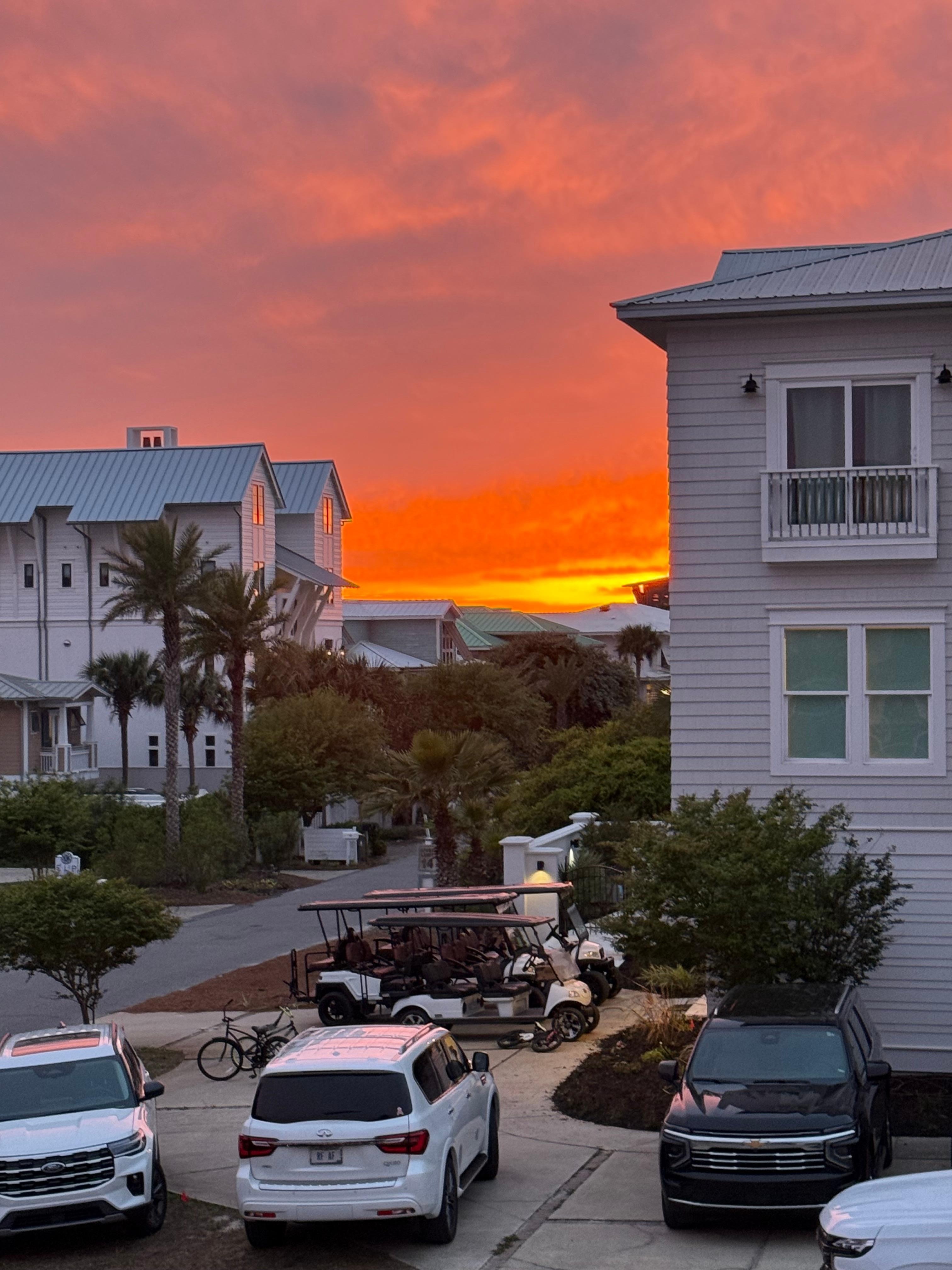Sunset from the balcony 