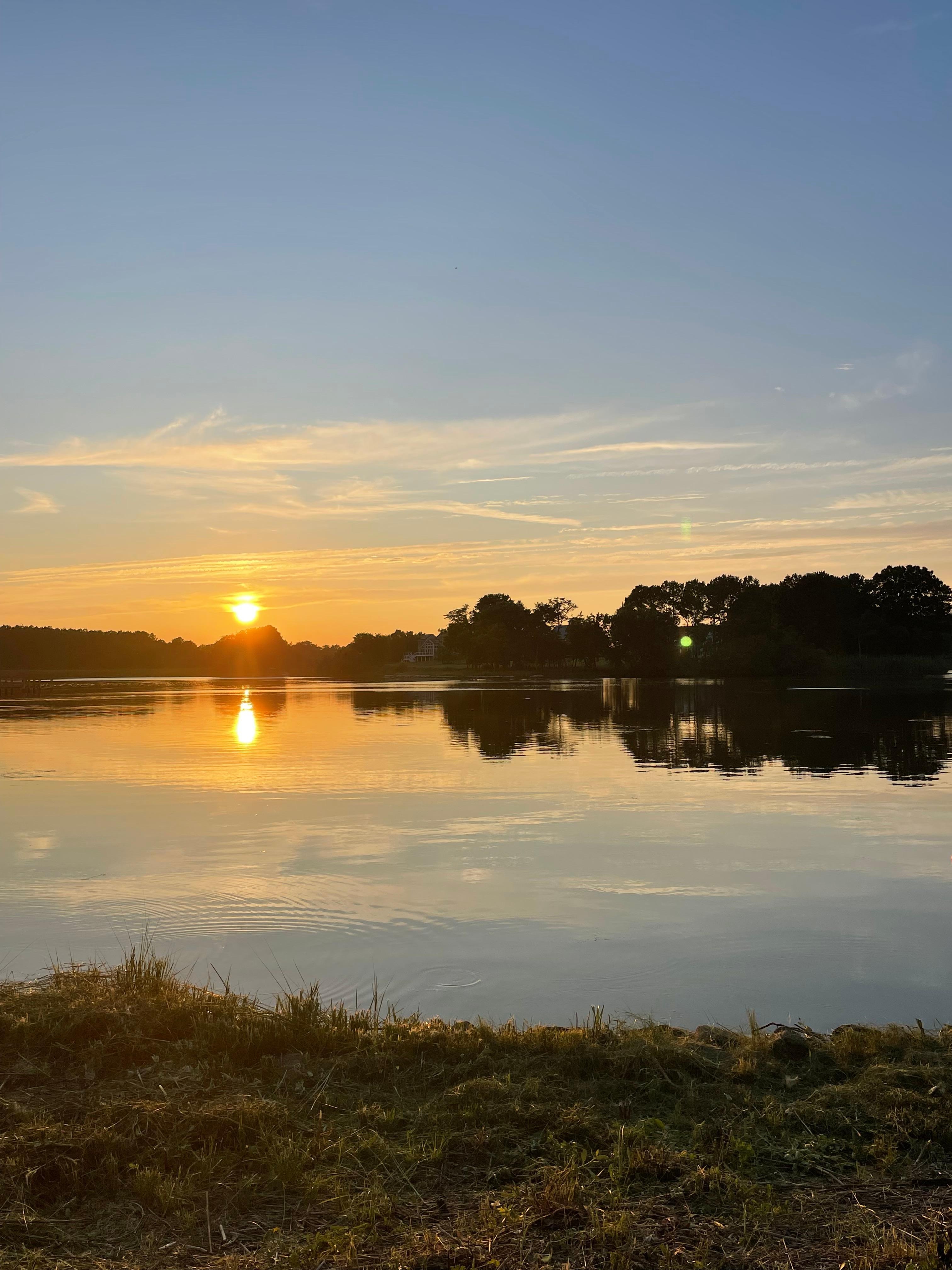 Sunset at the end of the street