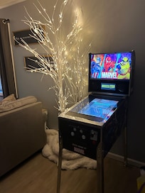 Fun pinball and arcade games in the cabin