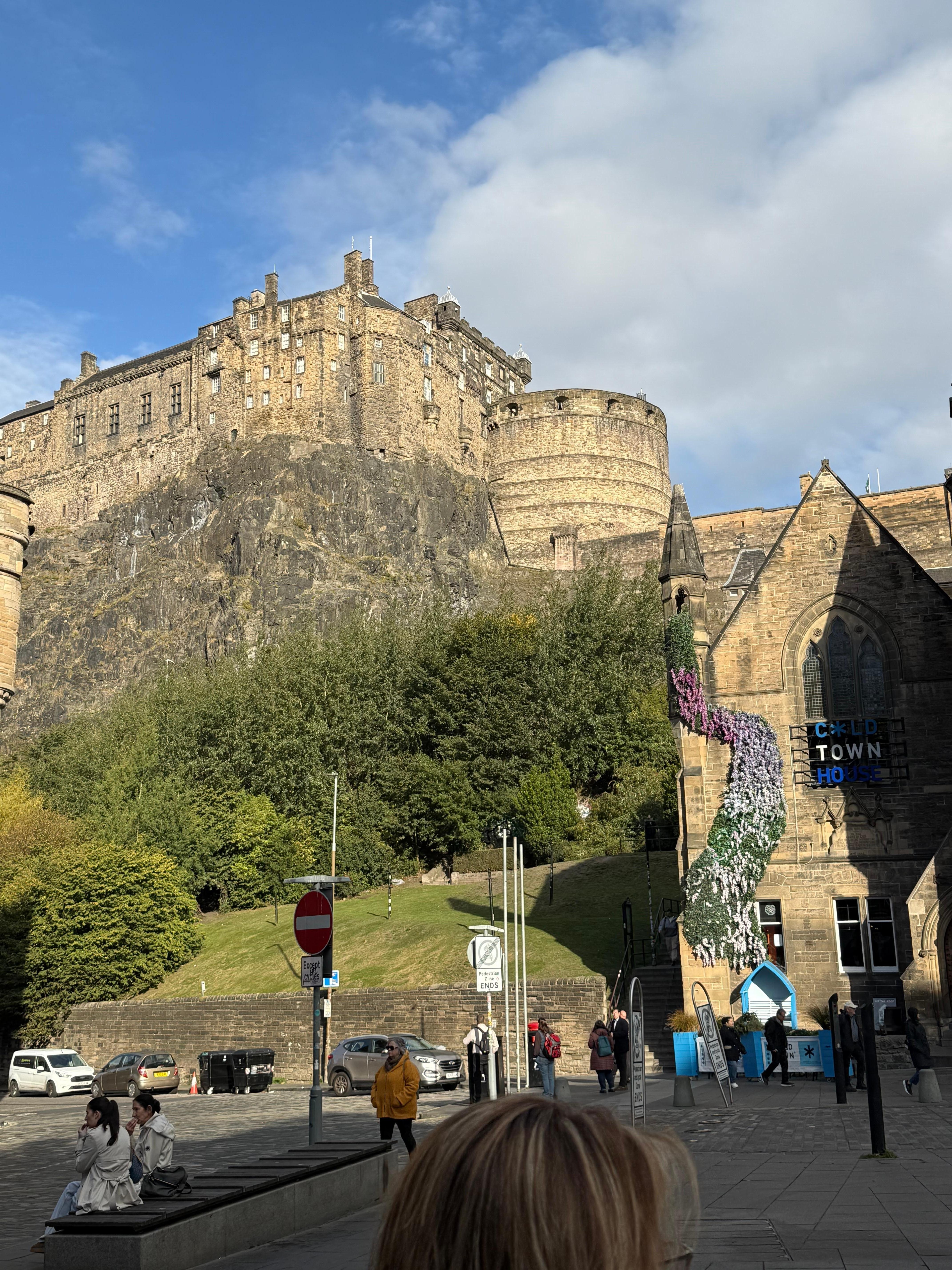 Right outside the property  