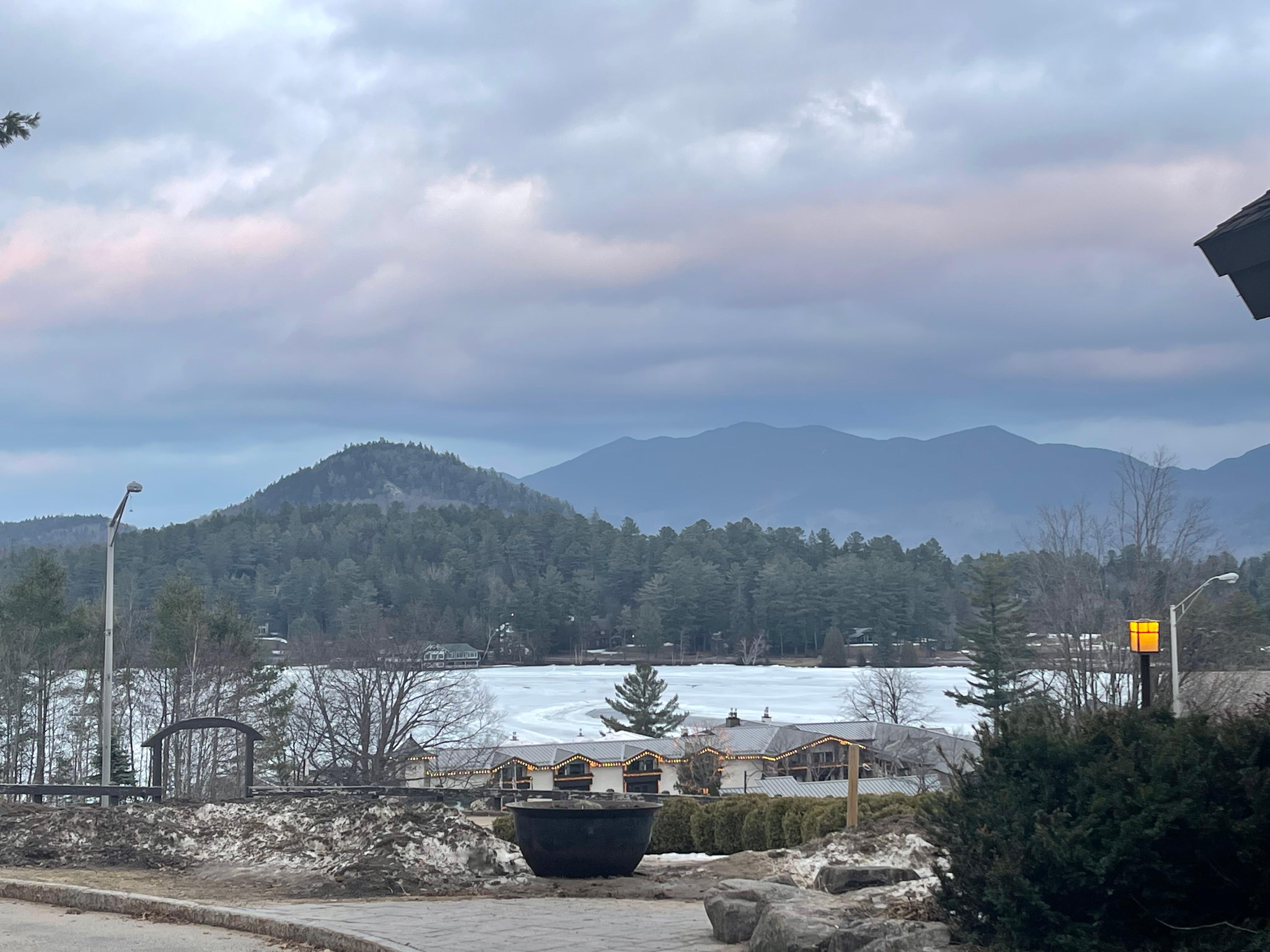 View from the parking lot. 