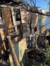 Burned property next door.