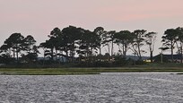Looking directly out from the upper deck at the other side of the inlet off the Assawoman Bay