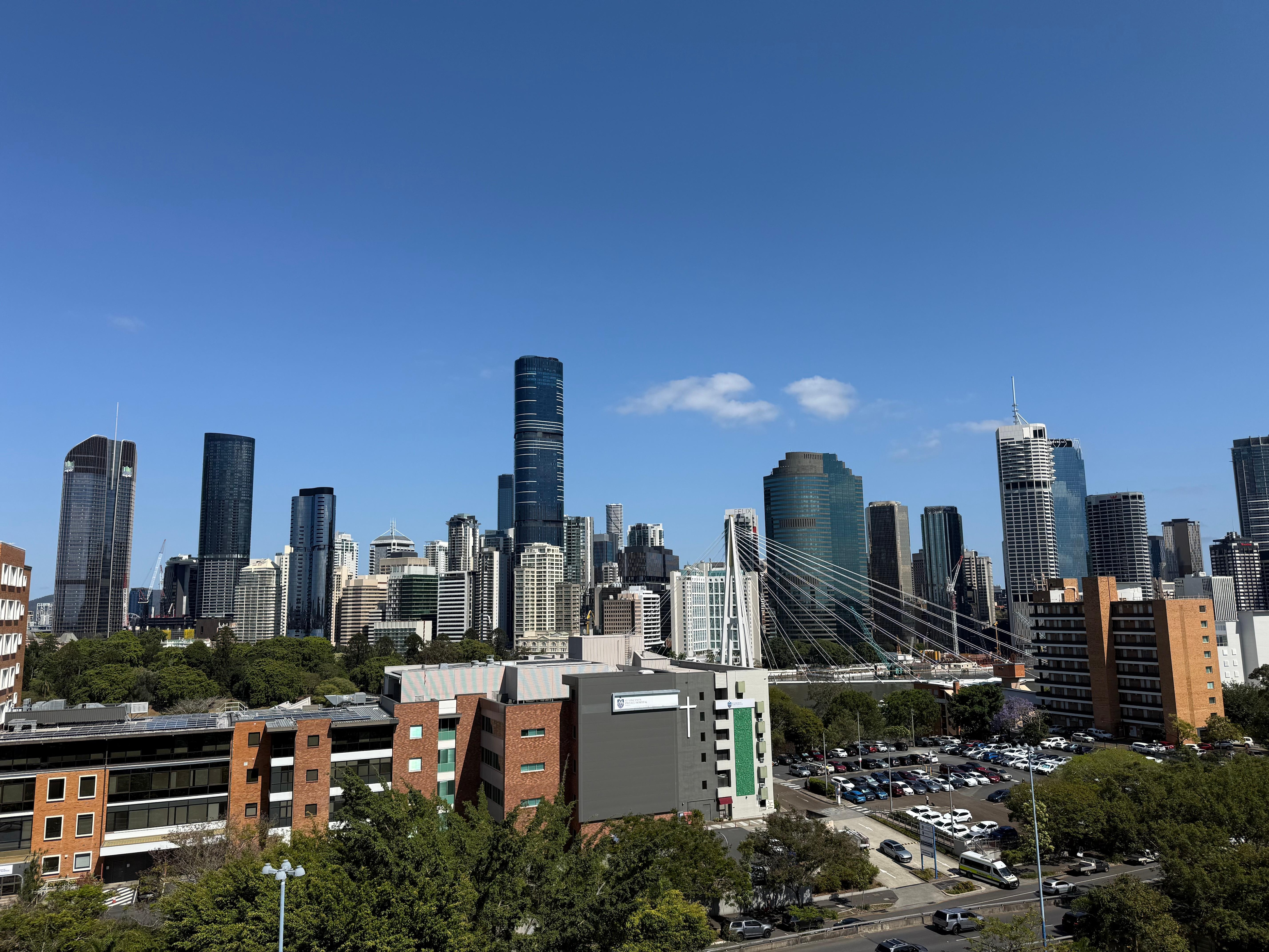 Blick vom Zimmer aus. 