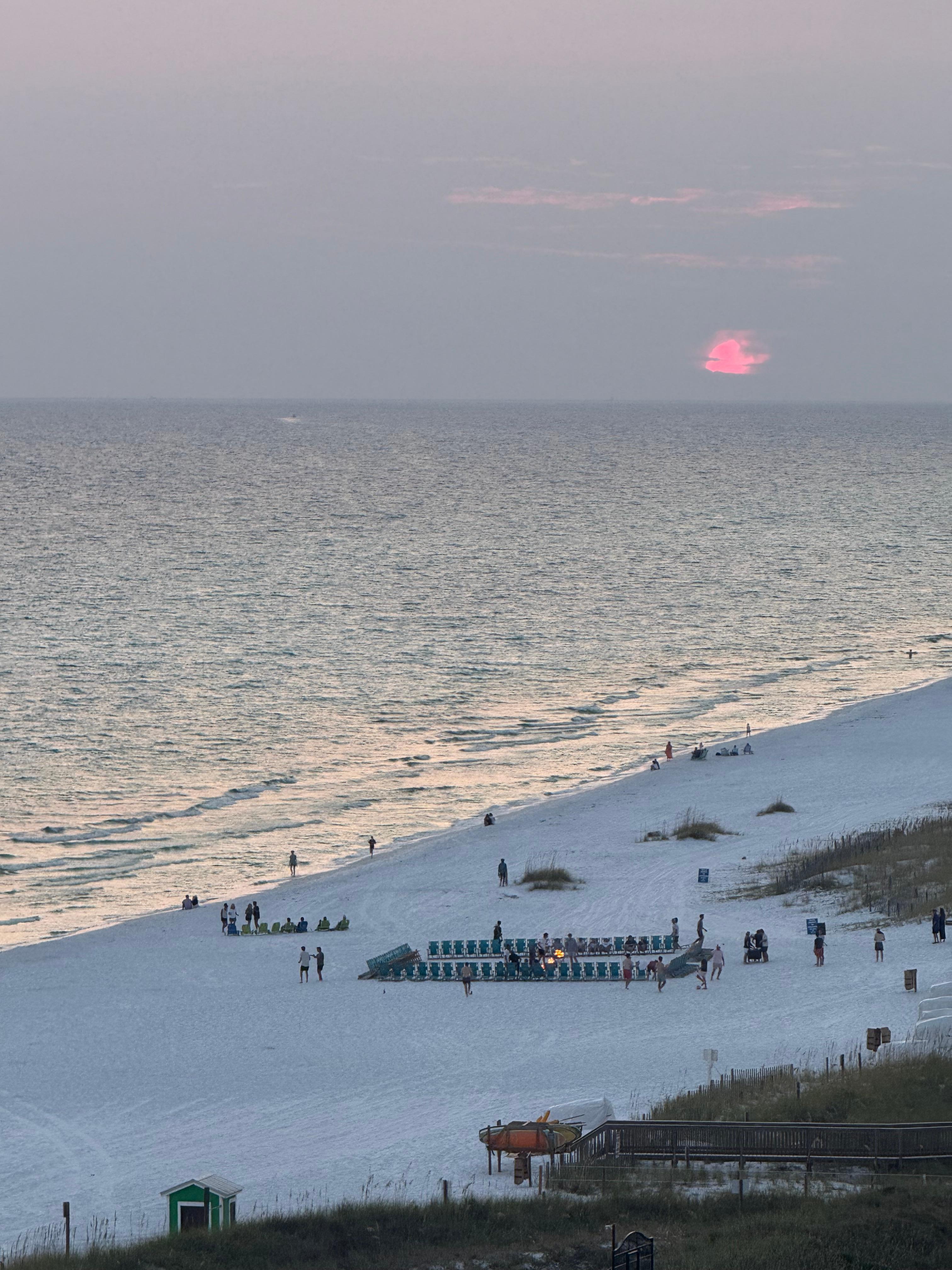 Sun setting view from our balcony 