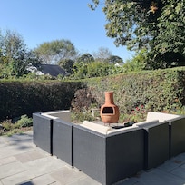 Back garden seating area