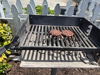 Charcoal grill close to condo
